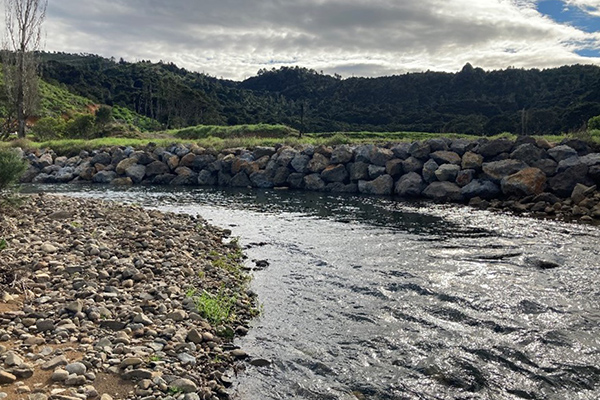 Rock revetment and gravel management in river management