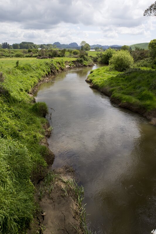 Soil eroding into river