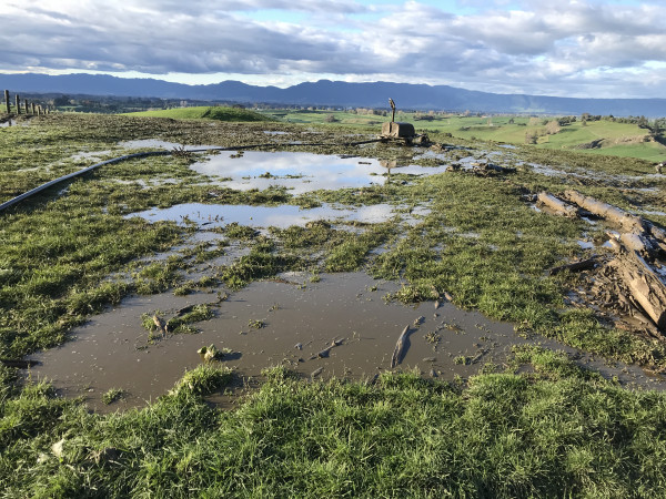 Effluent ponded around irrigator (Paddy Smith Ltd case). 